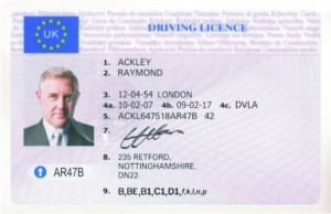 Ackley NEW UK DRIVING LICENCE