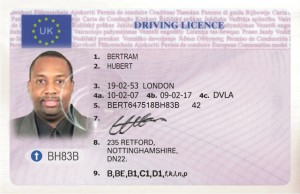 HUBERT drivers licence copy