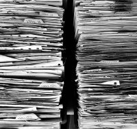 stacks of paperwork