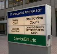 small claims court sign